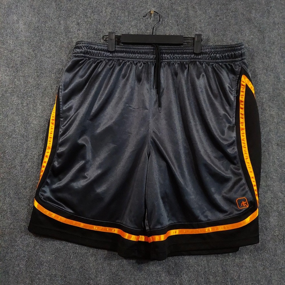 AND1 Sweat Shorts Mens 3XL Black Polyester‎ Basketball Athletics Shimmer Dazzle